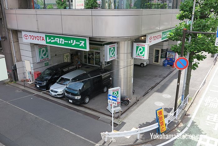 The Toyota Rent-a-car office is also an 8 minute walk from Yokohama Station’s West Exit